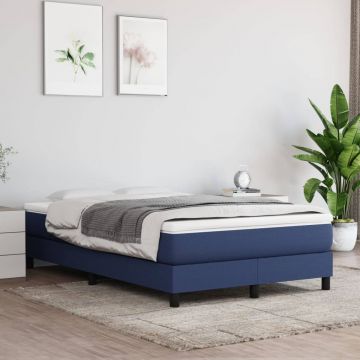 vidaXL Saltea de pat cu arcuri, albastru, 120x200x20 cm, textil
