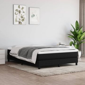 vidaXL Saltea de pat cu arcuri, negru, 140x190x20 cm, textil