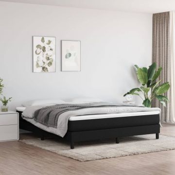 vidaXL Saltea de pat cu arcuri, negru, 160x200x20 cm, textil